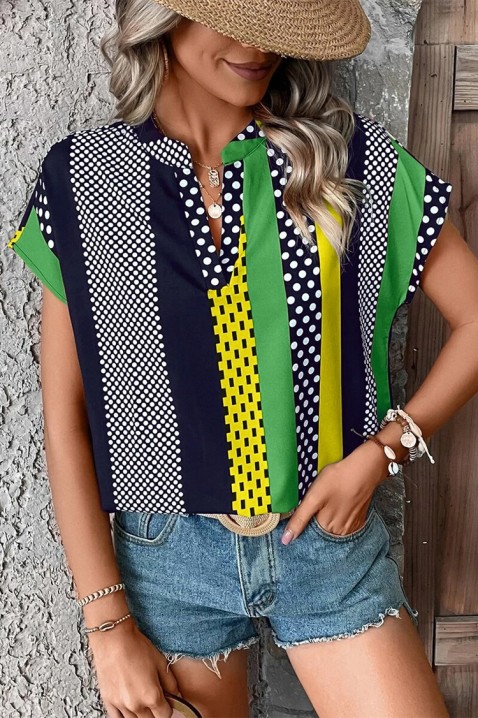 Женска блуза ZAREOLDA GREEN, Боја: зелена, IVET.MK - Твојата онлајн продавница