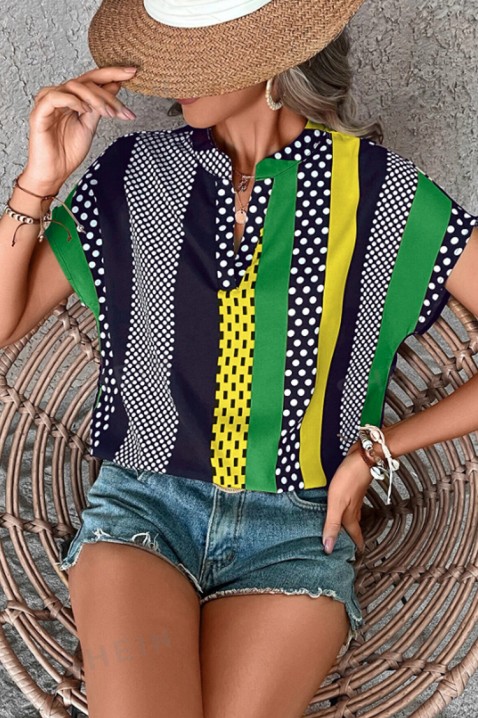 Женска блуза ZAREOLDA GREEN, Боја: зелена, IVET.MK - Твојата онлајн продавница