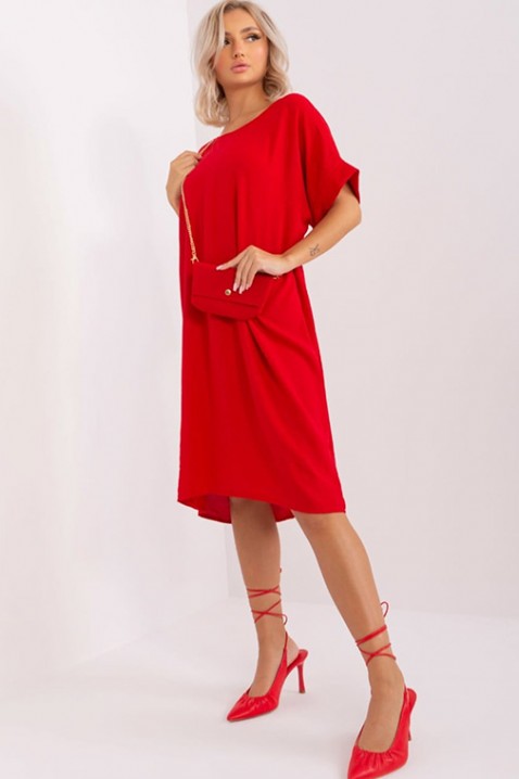 Фустан MOLGERFA RED, Боја: црвена, IVET.MK - Твојата онлајн продавница