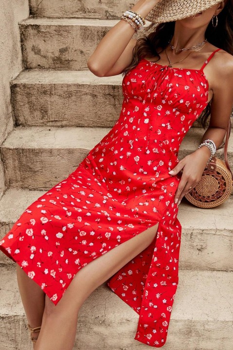 Фустан SETORLA, Боја: црвена, IVET.MK - Твојата онлајн продавница