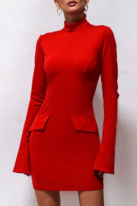 Фустан STILOMA RED, Боја: црвена, IVET.MK - Твојата онлајн продавница
