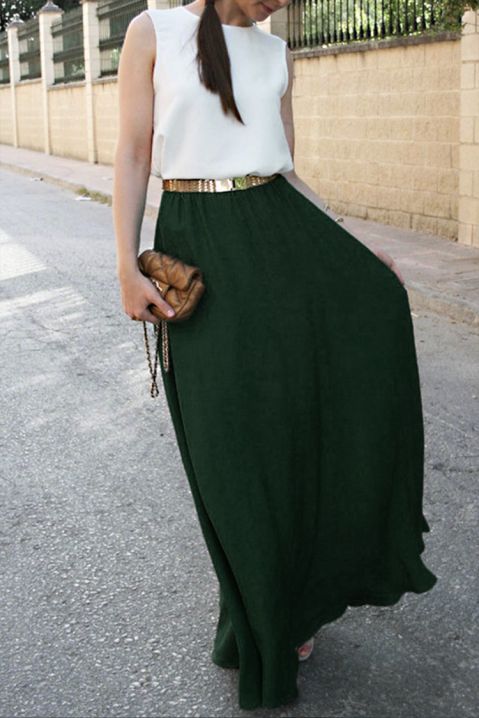 Фустан KASSIDI, Боја: зелена со бела, IVET.MK - Твојата онлајн продавница