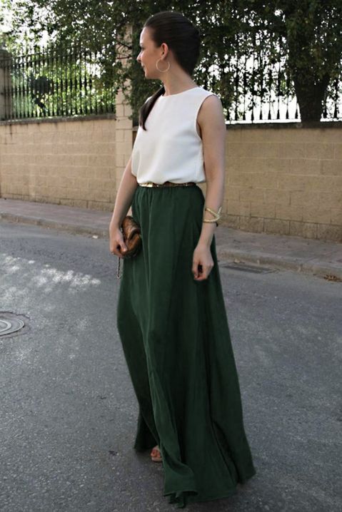 Фустан KASSIDI, Боја: зелена со бела, IVET.MK - Твојата онлајн продавница
