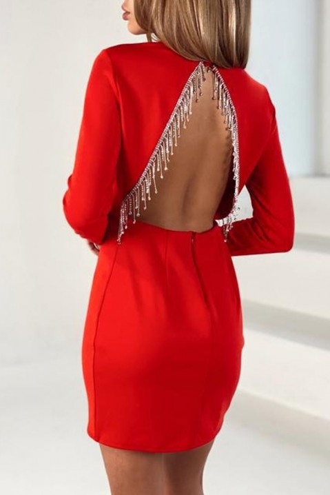 Фустан FABIANA RED, Боја: црвена, IVET.MK - Твојата онлајн продавница