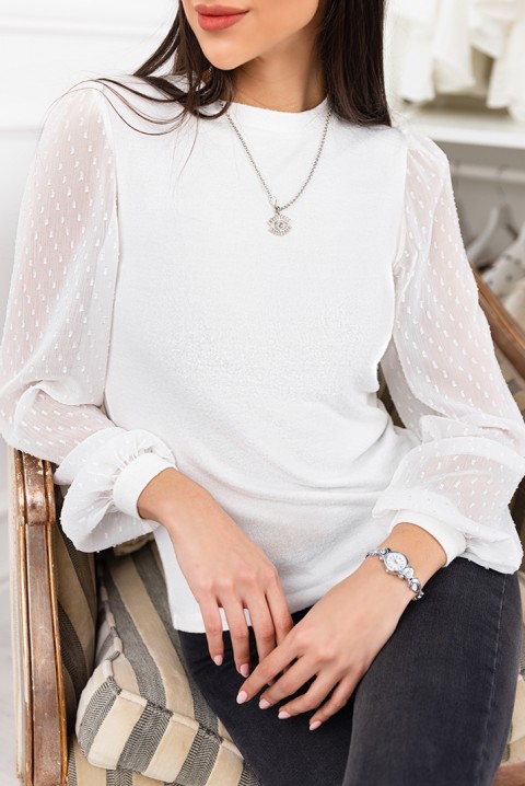 Женска блуза SOVISA WHITE, Боја: бела, IVET.MK - Твојата онлајн продавница