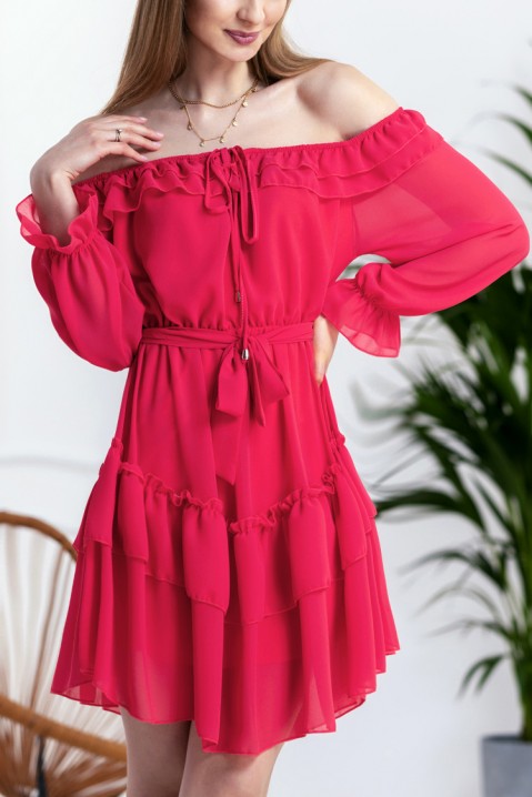 Фустан VORMELA RED, Боја: црвена, IVET.MK - Твојата онлајн продавница