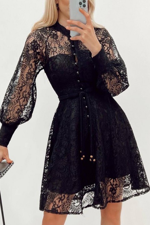 Фустан GILMENA BLACK, Боја: црна, IVET.MK - Твојата онлајн продавница