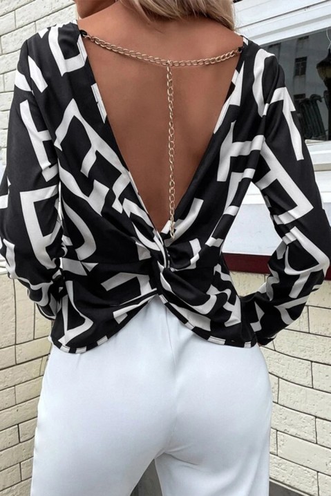 Женска блуза VINEZA, Боја: црна и бела, IVET.MK - Твојата онлајн продавница