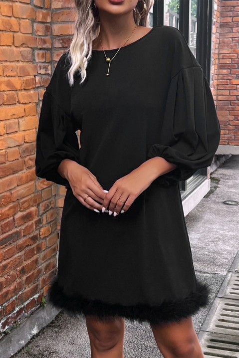 Фустан PUDRESA, Боја: црна, IVET.MK - Твојата онлајн продавница