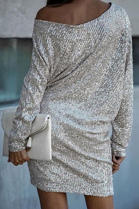 Фустан EMIRANA, Боја: сребрена, IVET.MK - Твојата онлајн продавница