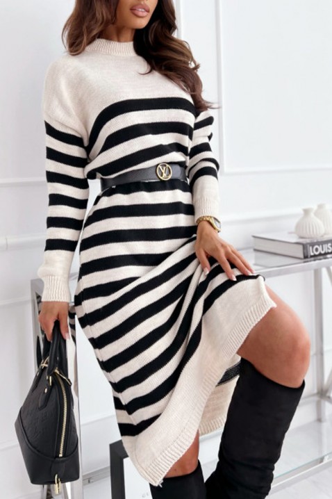 Фустан BLAZIDA WHITE, Боја: бела со црна, IVET.MK - Твојата онлајн продавница