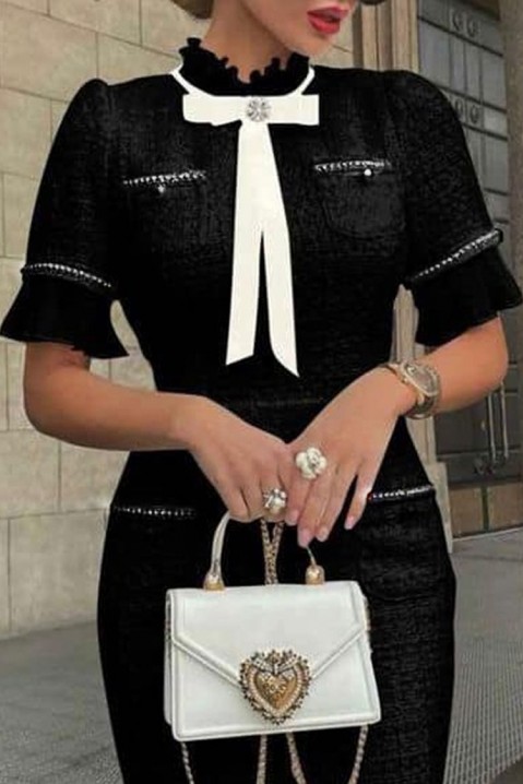 Фустан DANEHA BLACK, Боја: црна, IVET.MK - Твојата онлајн продавница