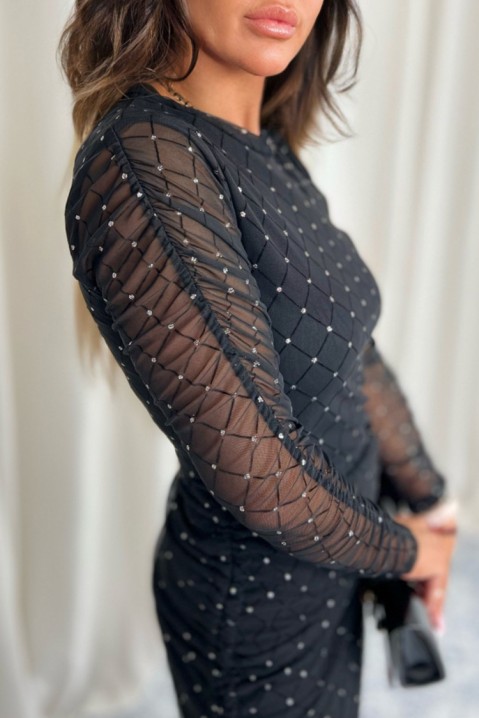 Фустан DJARITA, Боја: црна, IVET.MK - Твојата онлајн продавница