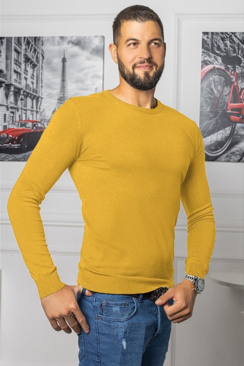 Машки џемпер RODOS MUSTARD, Боја: сенф, IVET.MK - Твојата онлајн продавница