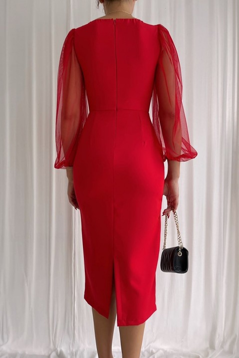 Фустан RIDSALA RED, Боја: црвена, IVET.MK - Твојата онлајн продавница