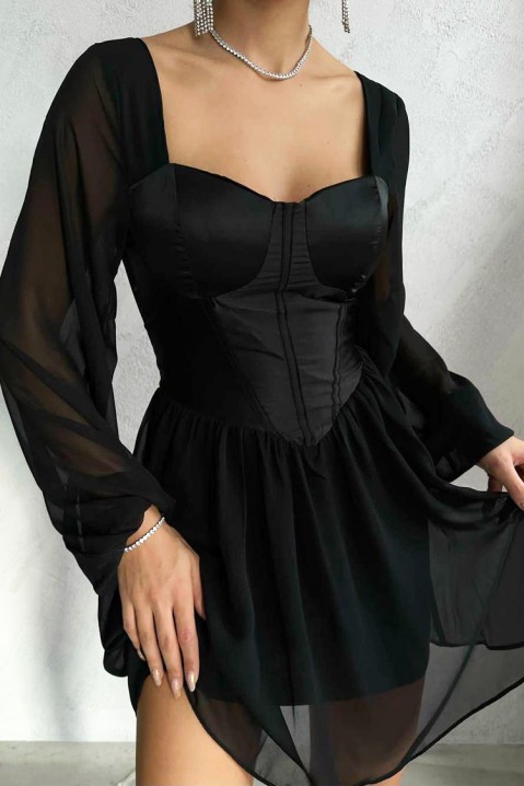 Фустан SKUARA, Боја: црна, IVET.MK - Твојата онлајн продавница