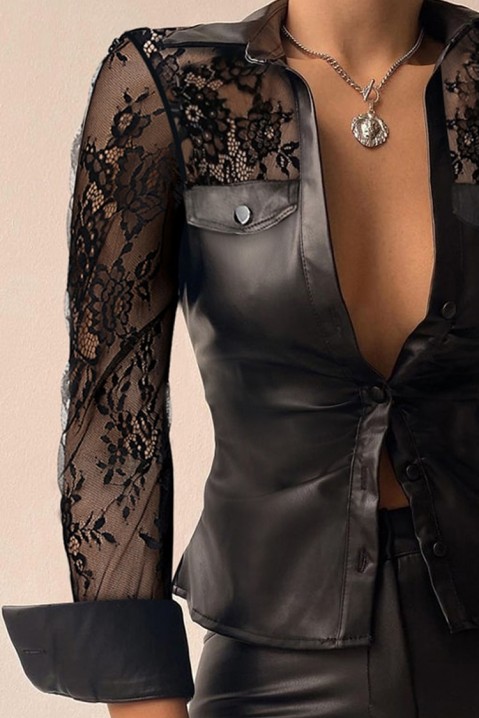 Женска кошула MAFALZA, Боја: црна, IVET.MK - Твојата онлајн продавница
