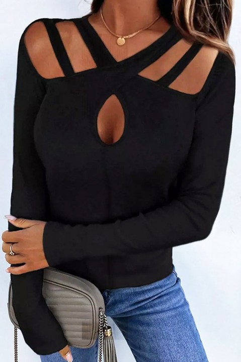Женска блуза FORTEZA, Боја: црна, IVET.MK - Твојата онлајн продавница