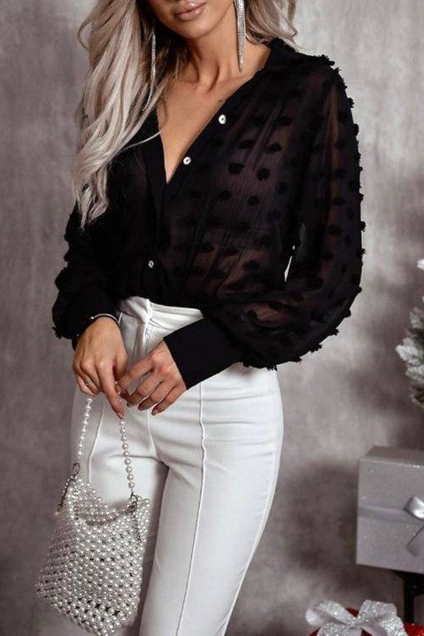 Женска кошула BAMELSA BLACK, Боја: црна, IVET.MK - Твојата онлајн продавница