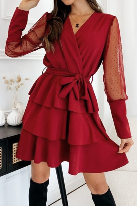 Фустан TRIHELDA RED, Боја: црвена, IVET.MK - Твојата онлајн продавница