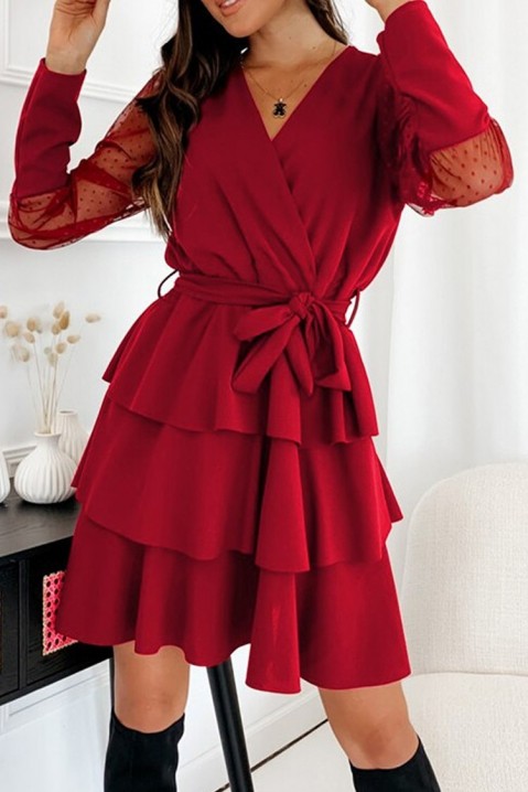 Фустан TRIHELDA RED, Боја: црвена, IVET.MK - Твојата онлајн продавница