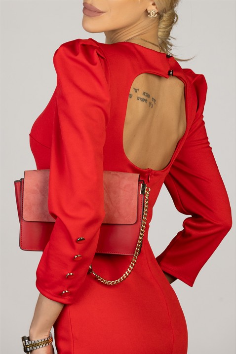Фустан SABAKA RED, Боја: црвена, IVET.MK - Твојата онлајн продавница