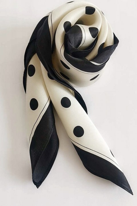Марама NIKOLSA 70x70 cm, Боја: бела со црна, IVET.MK - Твојата онлајн продавница