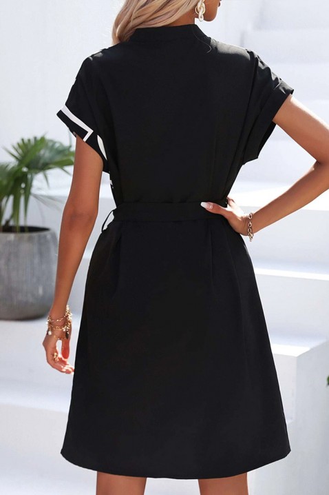 Фустан SINESITA, Боја: црна со бела, IVET.MK - Твојата онлајн продавница