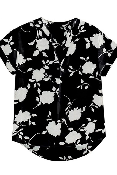 Женска блуза RAVORSA BLACK, Боја: црна со бела, IVET.MK - Твојата онлајн продавница