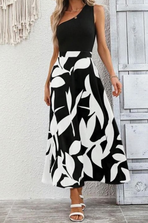 Фустан TRALSEA, Боја: црна со бела, IVET.MK - Твојата онлајн продавница
