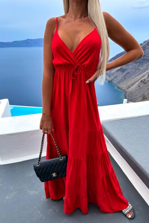 Фустан BANJELA RED, Боја: црвена, IVET.MK - Твојата онлајн продавница