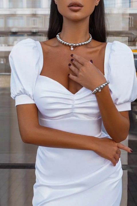 Фустан ARISTISA WHITE, Боја: бела, IVET.MK - Твојата онлајн продавница