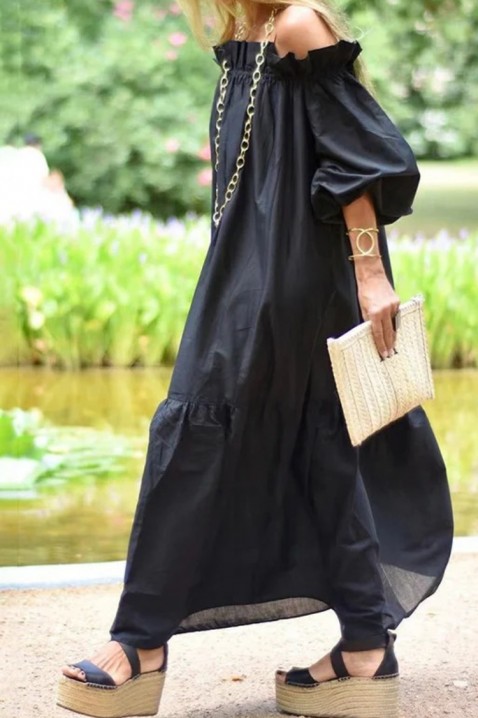 Фустан RENSALDA BLACK, Боја: црна, IVET.MK - Твојата онлајн продавница