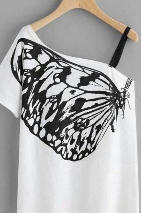 Женска блуза MEGALIA, Боја: бела со црна, IVET.MK - Твојата онлајн продавница