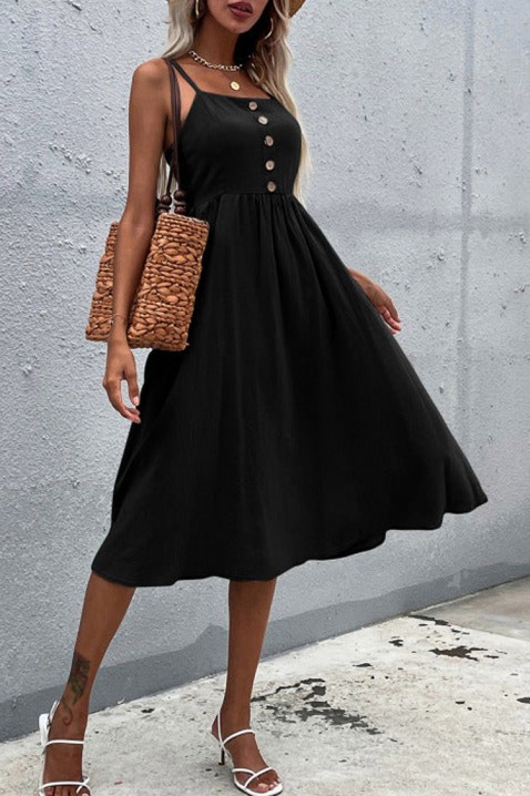 Фустан SIRINDA BLACK, Боја: црна, IVET.MK - Твојата онлајн продавница