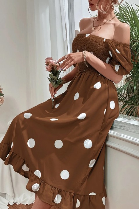 Фустан FANSITA BROWN, Боја: кафеава, IVET.MK - Твојата онлајн продавница