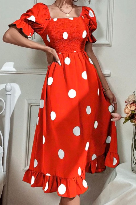 Фустан FANSITA RED, Боја: црвена, IVET.MK - Твојата онлајн продавница