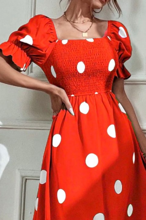 Фустан FANSITA RED, Боја: црвена, IVET.MK - Твојата онлајн продавница
