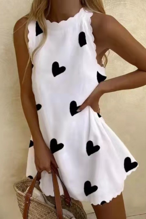 Фустан GEBALTA, Боја: бела со црна, IVET.MK - Твојата онлајн продавница