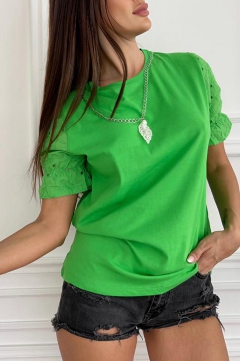 Женска блуза JARINDA GREEN, Боја: зелена, IVET.MK - Твојата онлајн продавница