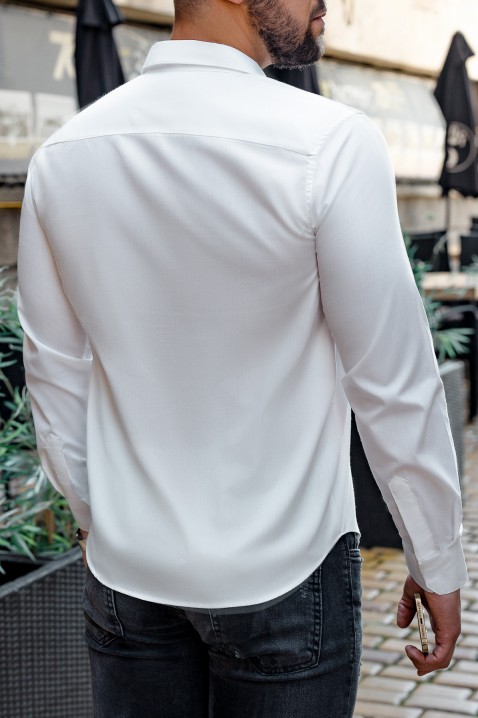 Машка кошула MALTIVO WHITE, Боја: бела, IVET.MK - Твојата онлајн продавница