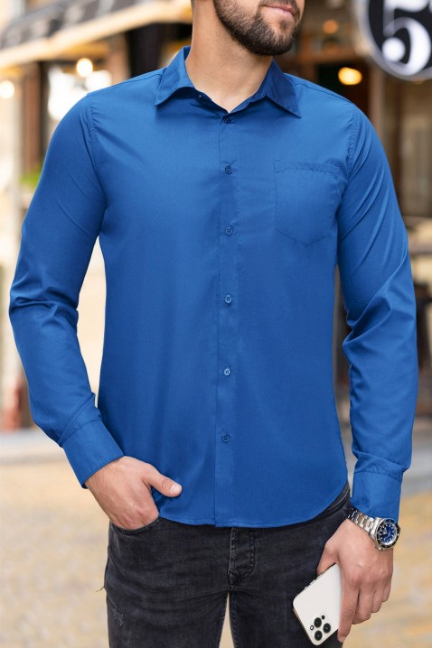 Машка кошула MALTIVO BLUE, Боја: сина, IVET.MK - Твојата онлајн продавница