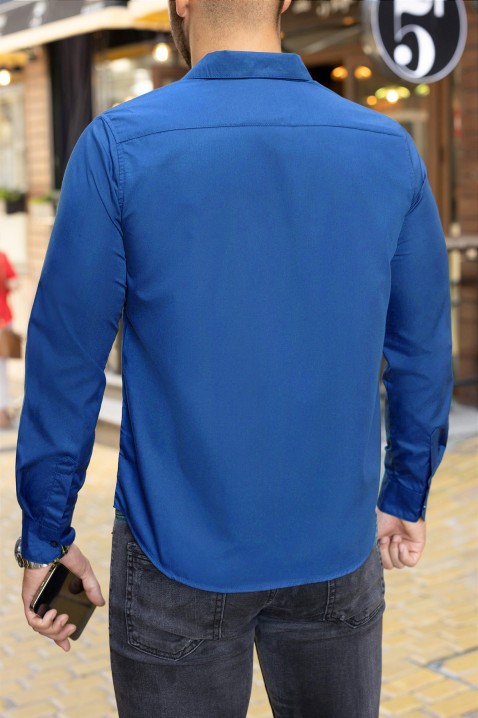 Машка кошула MALTIVO BLUE, Боја: сина, IVET.MK - Твојата онлајн продавница