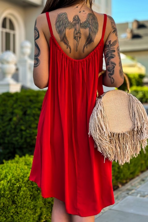 Фустан KLARPIA RED, Боја: црвена, IVET.MK - Твојата онлајн продавница