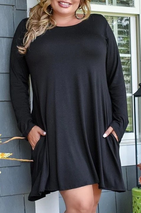 Фустан SOLENSA, Боја: црна, IVET.MK - Твојата онлајн продавница