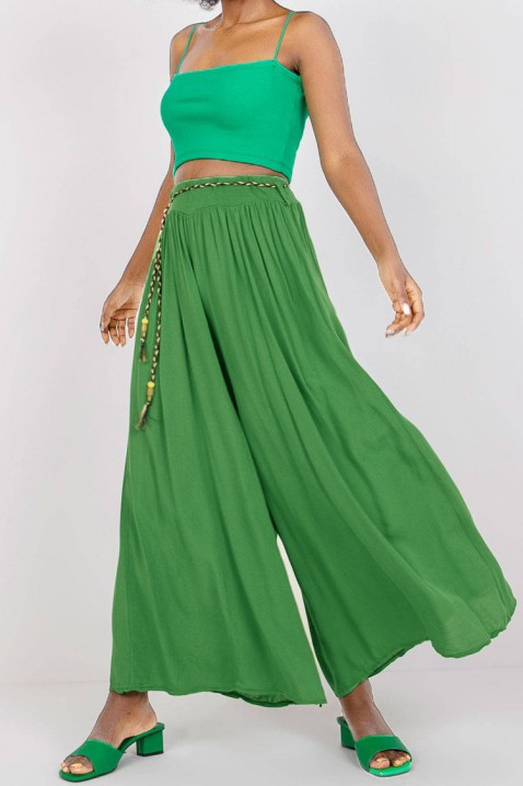 Панталони BAVRILA GREEN, Боја: зелена, IVET.MK - Твојата онлајн продавница