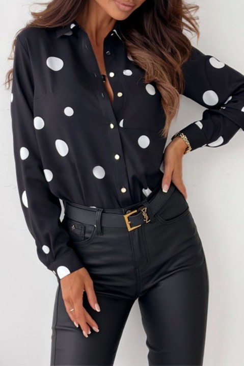 Женска кошула POLSITA BLACK, Боја: црна, IVET.MK - Твојата онлајн продавница
