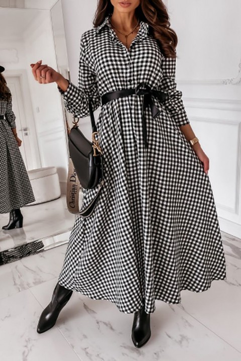 Фустан METRILA, Боја: црна и бела, IVET.MK - Твојата онлајн продавница