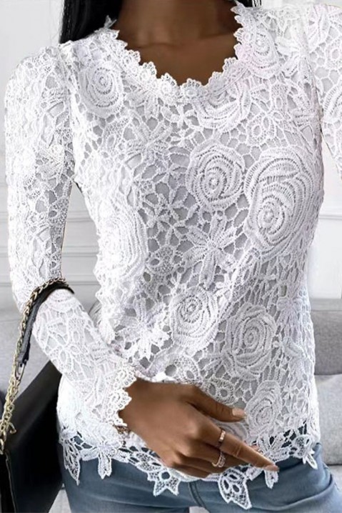 Женска блуза ROXALA WHITE, Боја: бела, IVET.MK - Твојата онлајн продавница