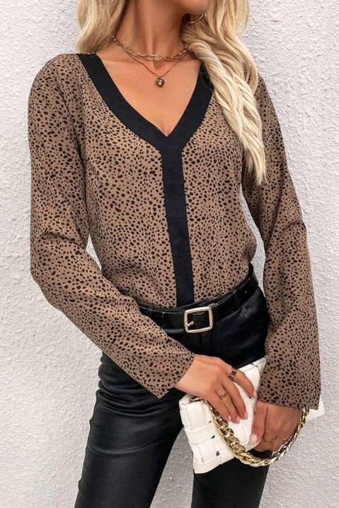 Женска блуза FOTOGINA, Боја: темнобеж, IVET.MK - Твојата онлајн продавница